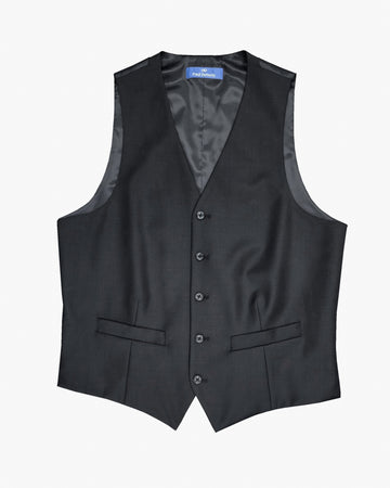 Formal Wool Vest in Black
