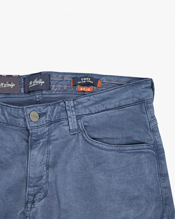 Cool Tapered Leg Casual Pant in Dark Denim Twill