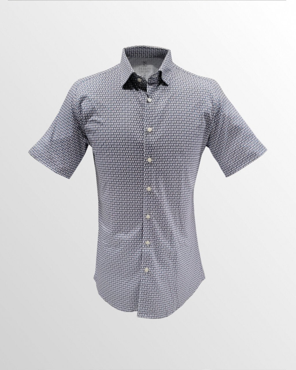 Desoto Short Sleeve Jersey Shirt in Vertical Diamond Pattern