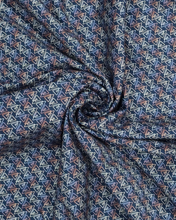 OoohCotton Sport Shirt in Navy Triangles