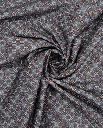 OoohCotton Sport Shirt in Anthracite Floral Mosaic