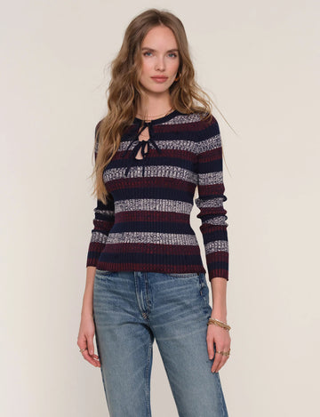 Clarice Sweater in Indigo Stripe