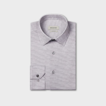 OoohCotton Casual Herringbone Shirt in Smoke Grey