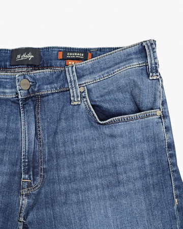 Courage Straight Leg Jean in Mid Brushed Refined