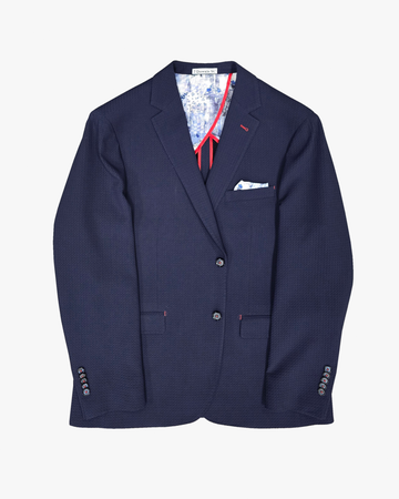 Milano Sport Jacket in Navy Waffle Texture