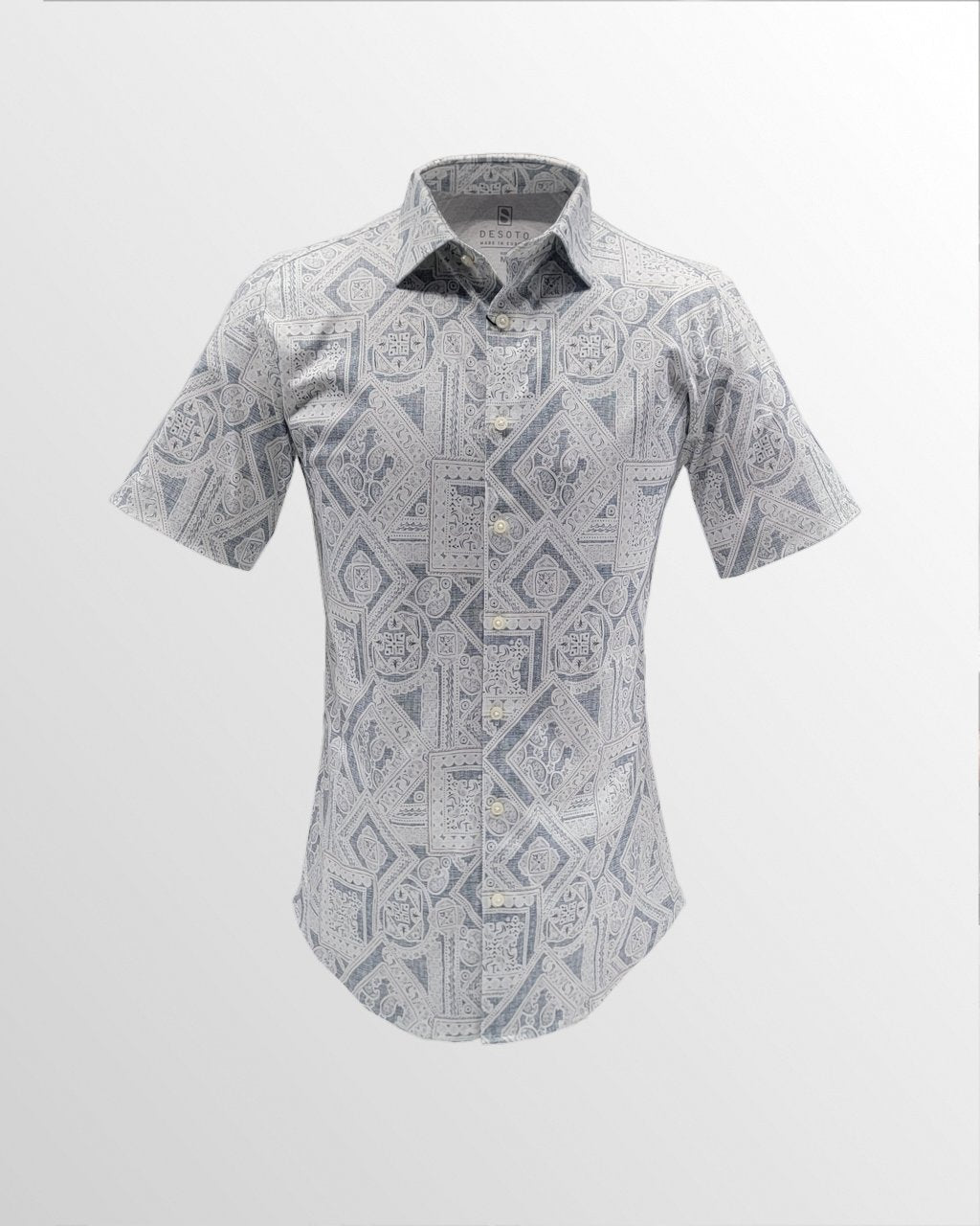 Desoto Short Sleeve Jersey Shirt in Paisley Frame