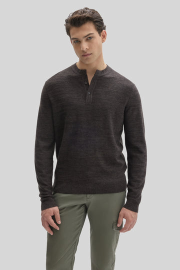 Aranda Henley Sweater in Espresso