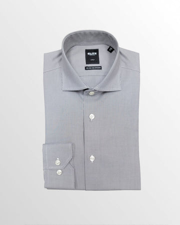 Elite Micro Pattern Dress Shirt – Black & White