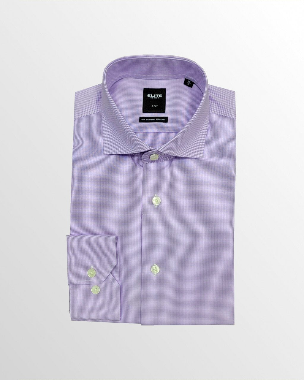 Serica Elite Micro Pattern Dress Shirt – Lilac