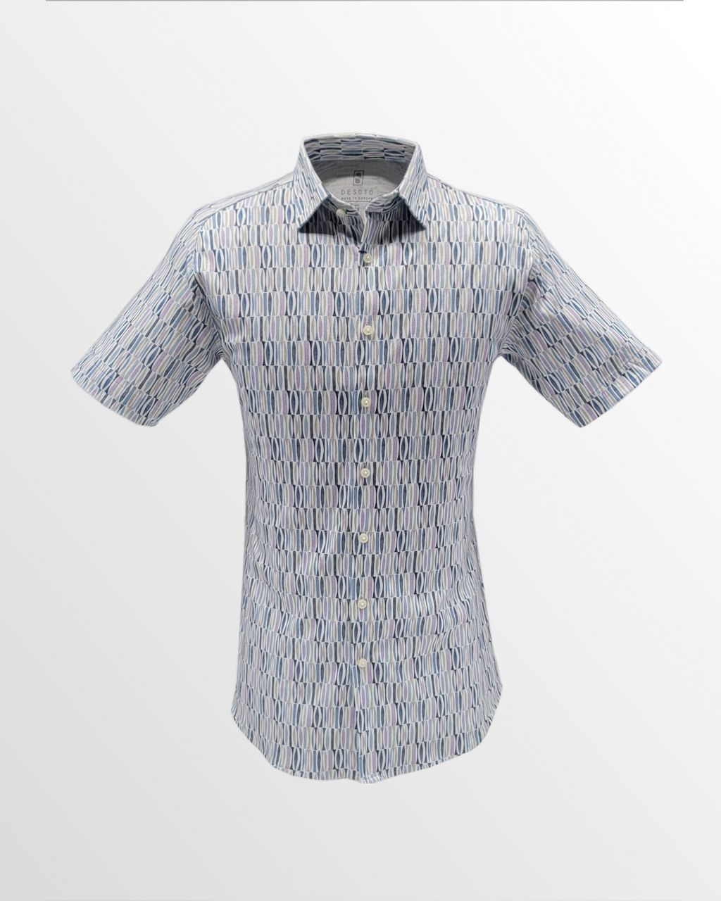 Desoto Short Sleeve Jersey Shirt in Oblong Ovals