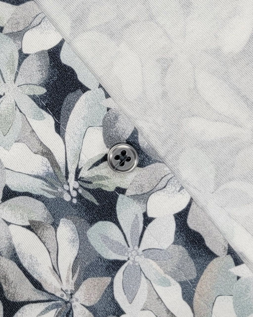Desoto Short Sleeve Jersey Shirt in Pale Watercolour Flowers