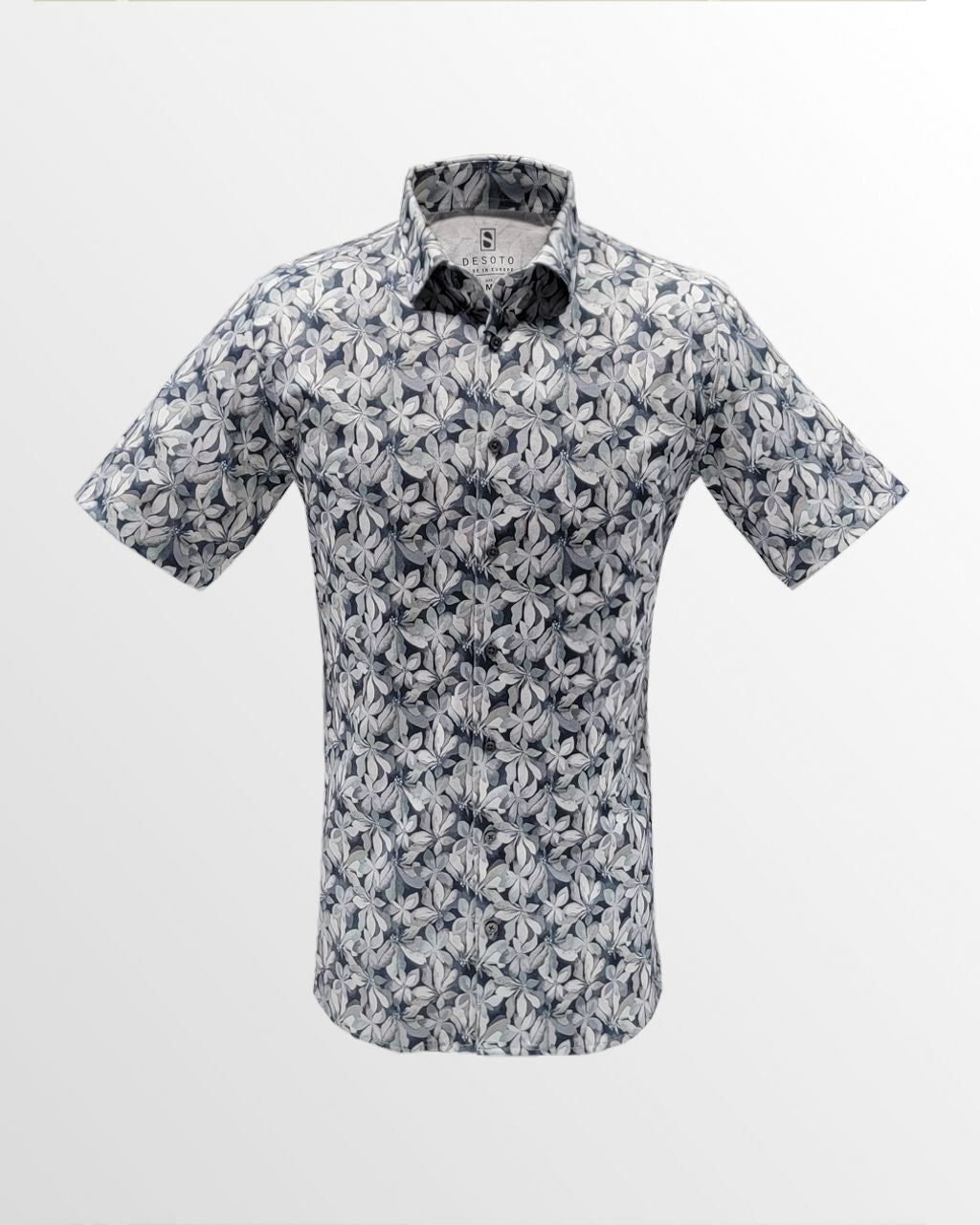 Desoto Short Sleeve Jersey Shirt in Pale Watercolour Flowers