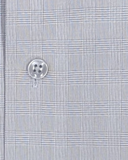 Serica Elite Windowpane Plaid Dress Shirt - Grey