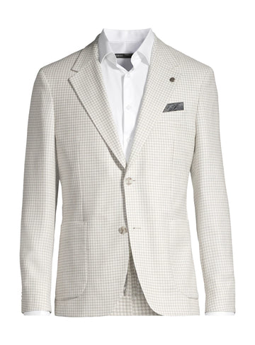 Wool Blend Blazer in Light Grey
