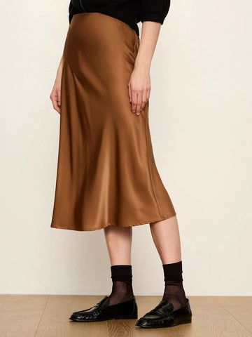 Everyday Midi Skirt in Cocoa Powder