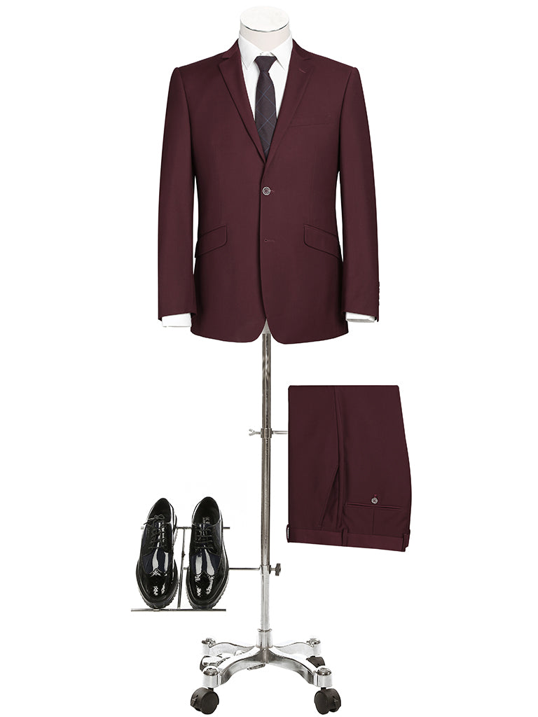 Slim Fit Suit in Burgundy