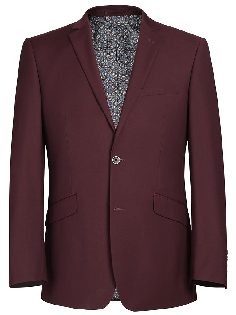 Slim Fit Suit in Burgundy
