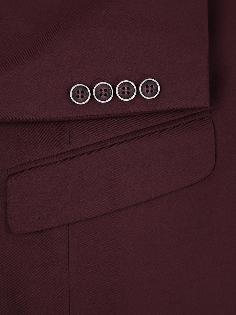 Slim Fit Suit in Burgundy