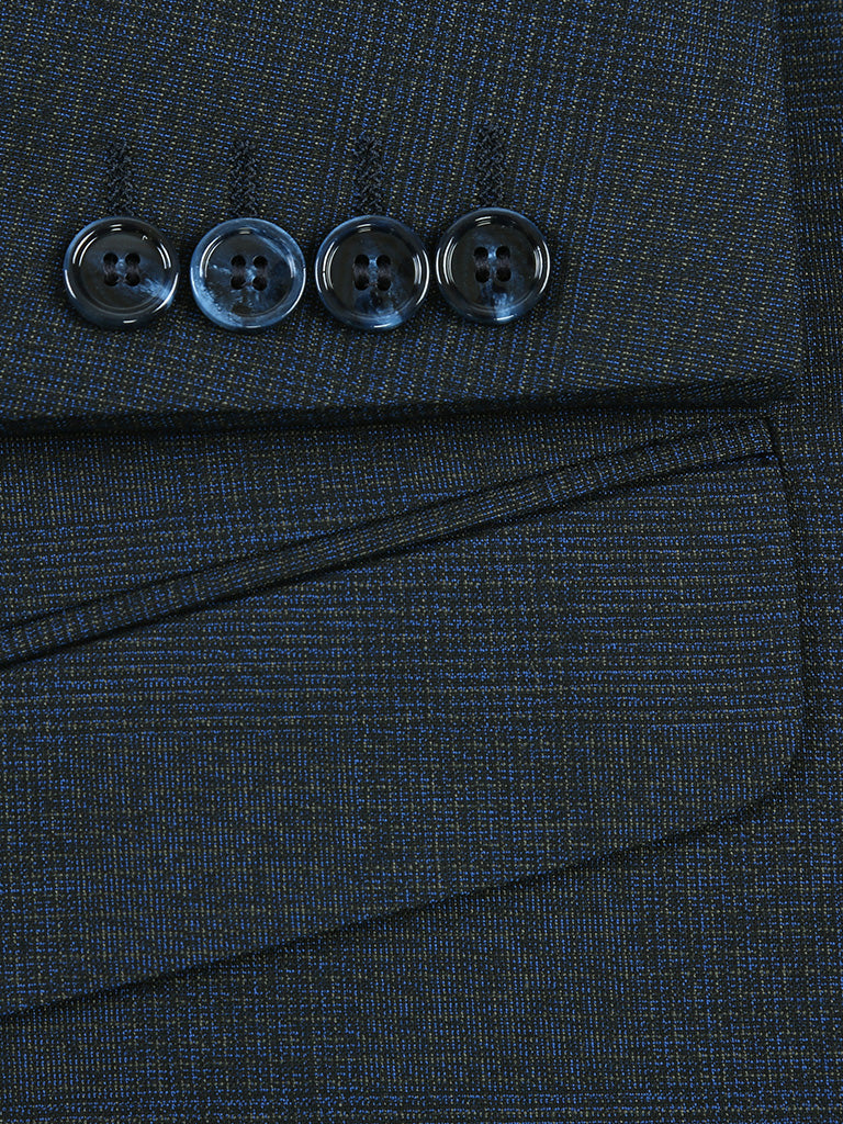 Renoir Seasonal Slim Fit Suit in Two Tone Charcoal//Blue