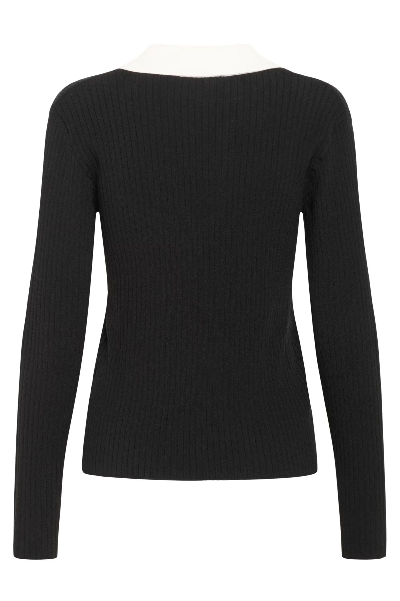 Lidya Polo Pullover in Black