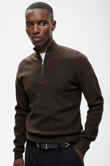 Lagoon 1/4 Zip Pullover in Turkish Coffee Melange