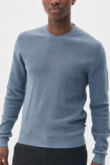 Lagoon Crew Neck Pullover in Blue Mirage Melange