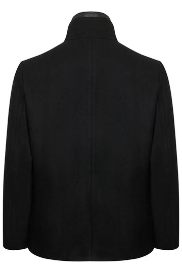 Harvey Short Wool Jacket in Black