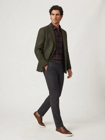 Lou Cotton Chino in Brown Melange
