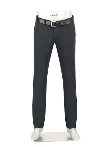 Lou Cotton Chino in Dark Grey Mel