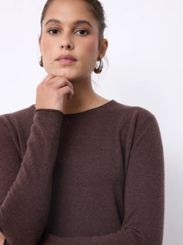 Ayla Cashmere Sweater in Coffee