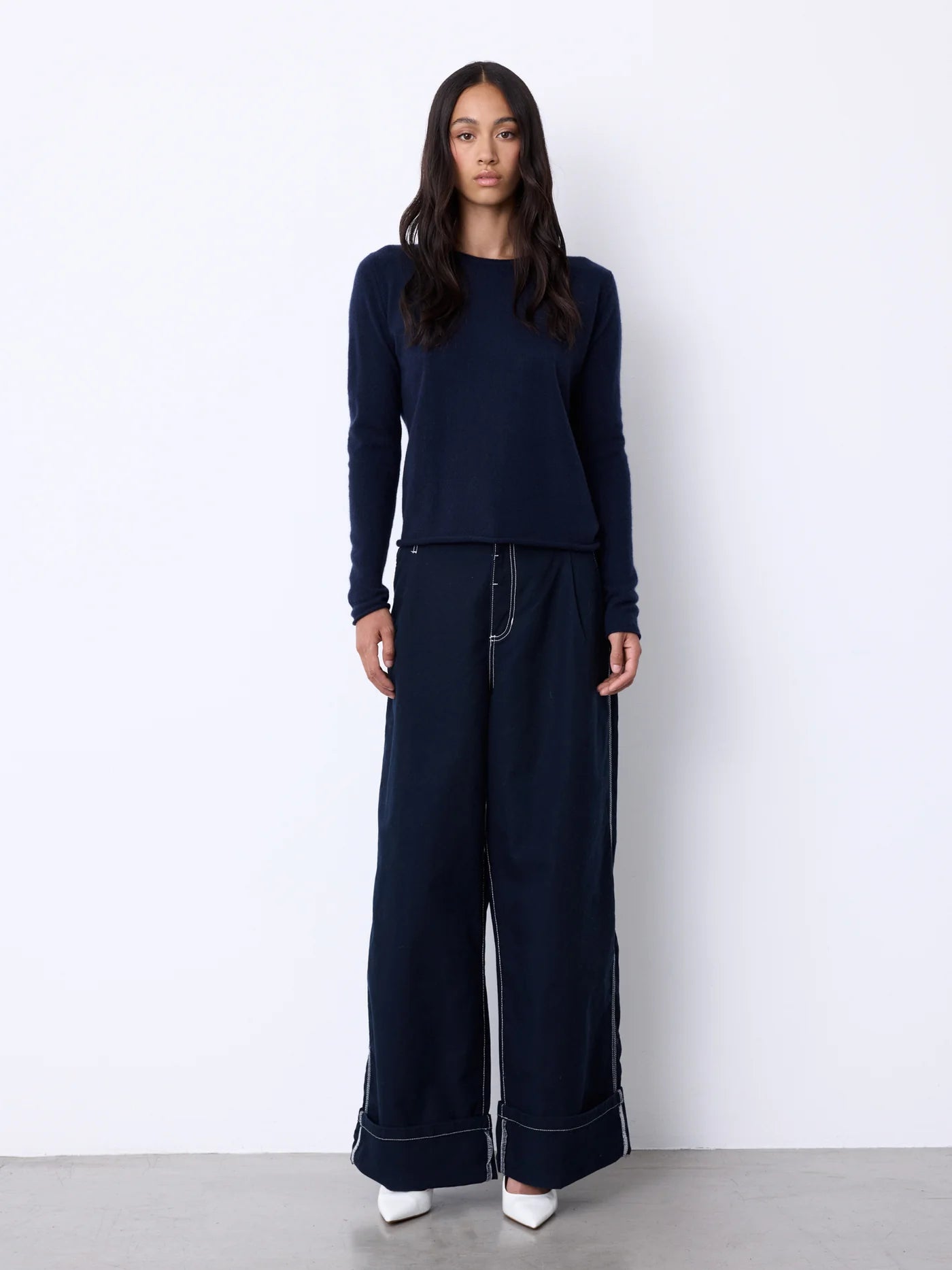 Ayla Cashmere Sweater in Marine