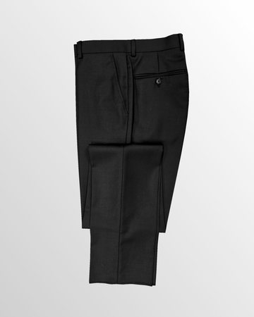 Slim Fit Wool Dress Pant in Black