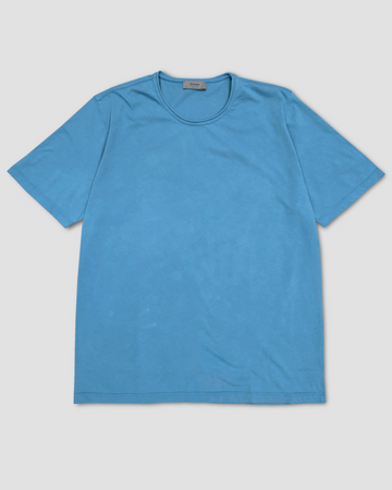 Rolled Collar T-Shirt in Ocean