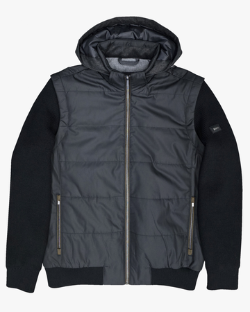 Full Zip Outerwear Jacket in Black