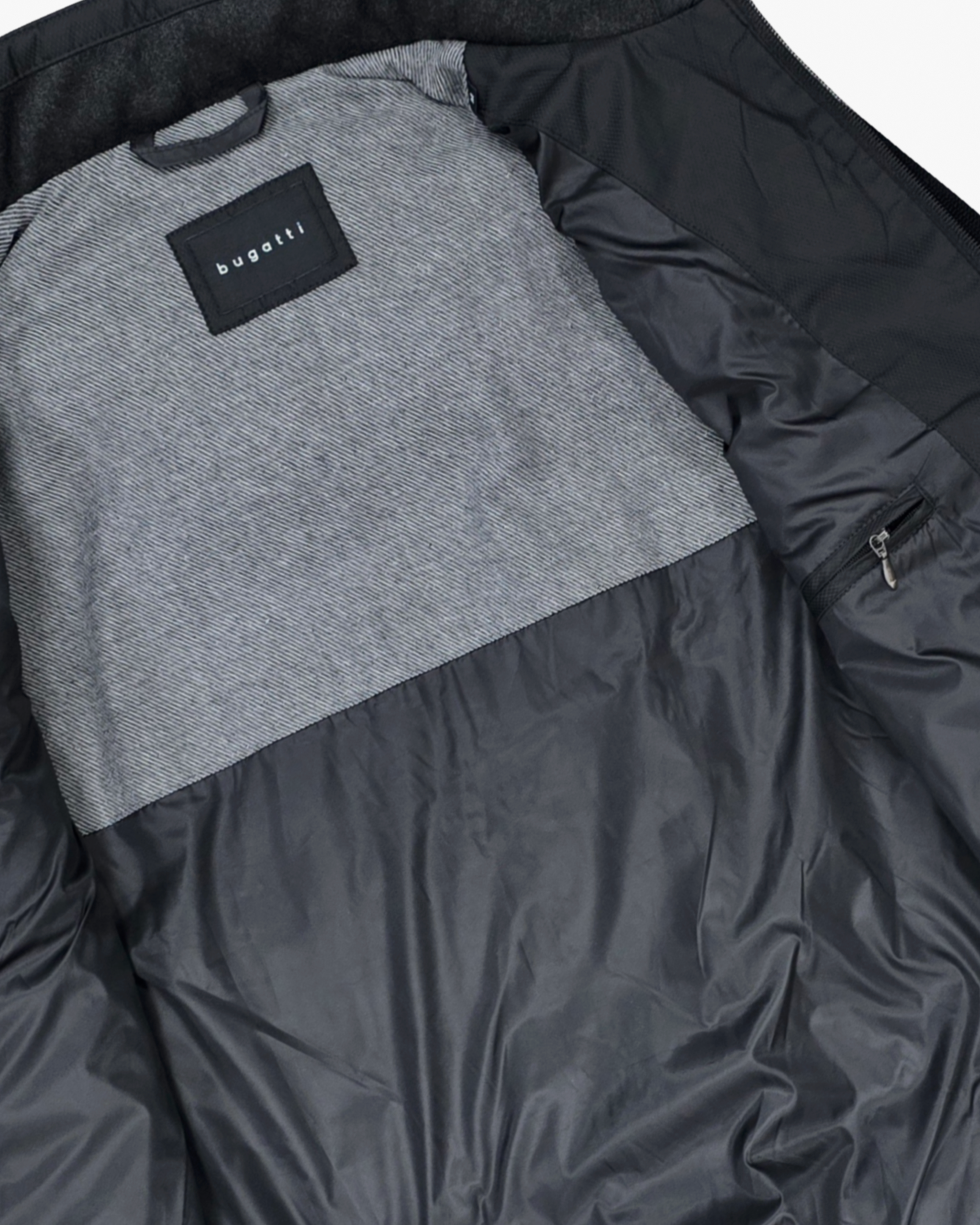 Full Zip Outerwear Jacket in Black