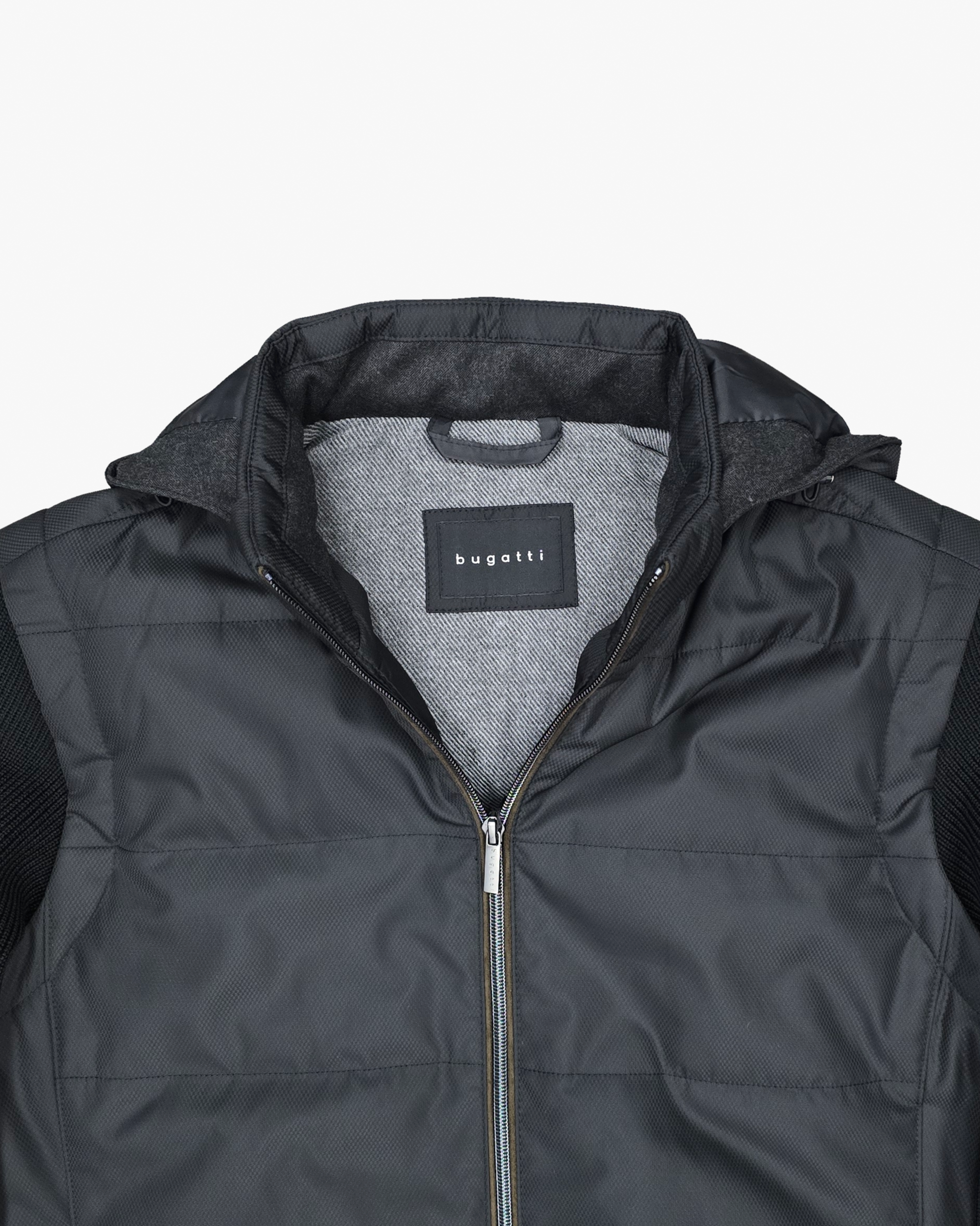 Full Zip Outerwear Jacket in Black