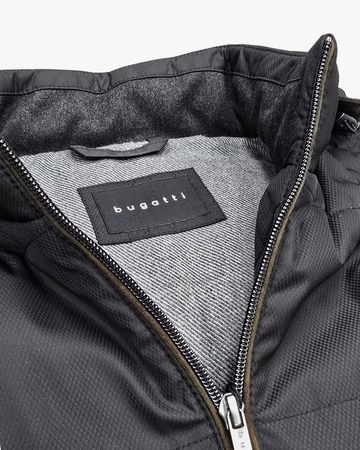 Full Zip Outerwear Jacket in Black