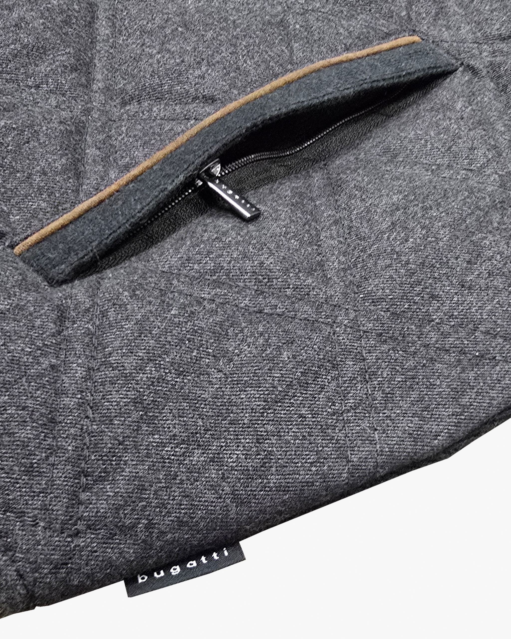 Quilted Front Hybrid Jacket in Dark Grey