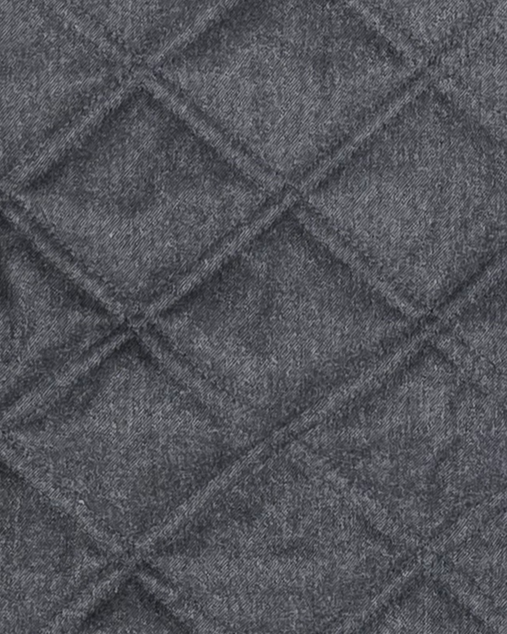 Quilted Front Hybrid Jacket in Dark Grey