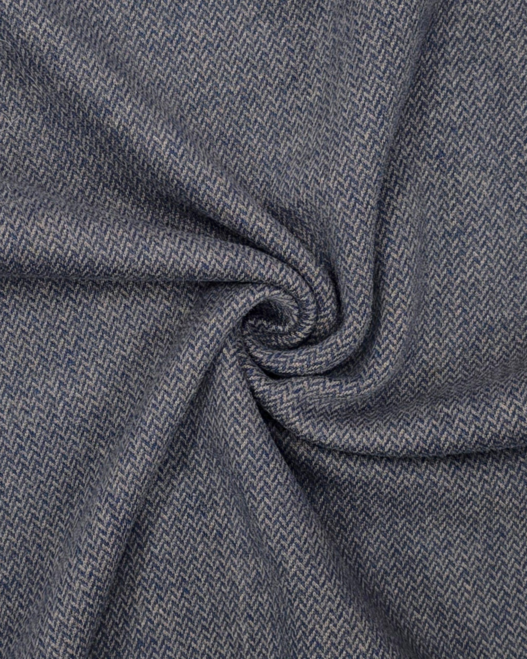1/4 Zip Herringbone Sweater in Navy/Brown