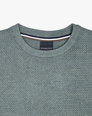 Textured Cotton Cashmere Pullover in Sage