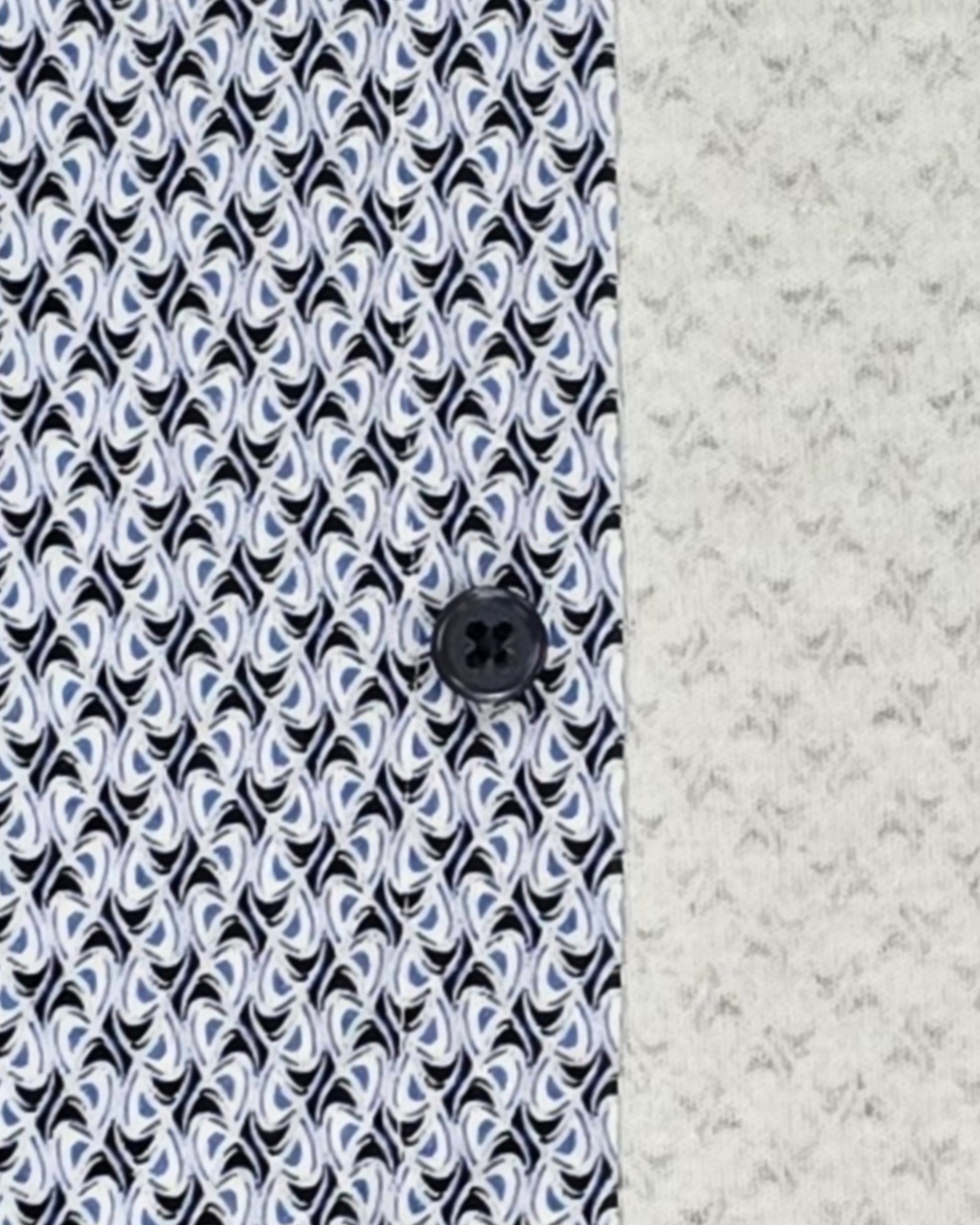 Jersey Stretch Slim Fit Casual Shirt in Pale Blue Contrast Swirl