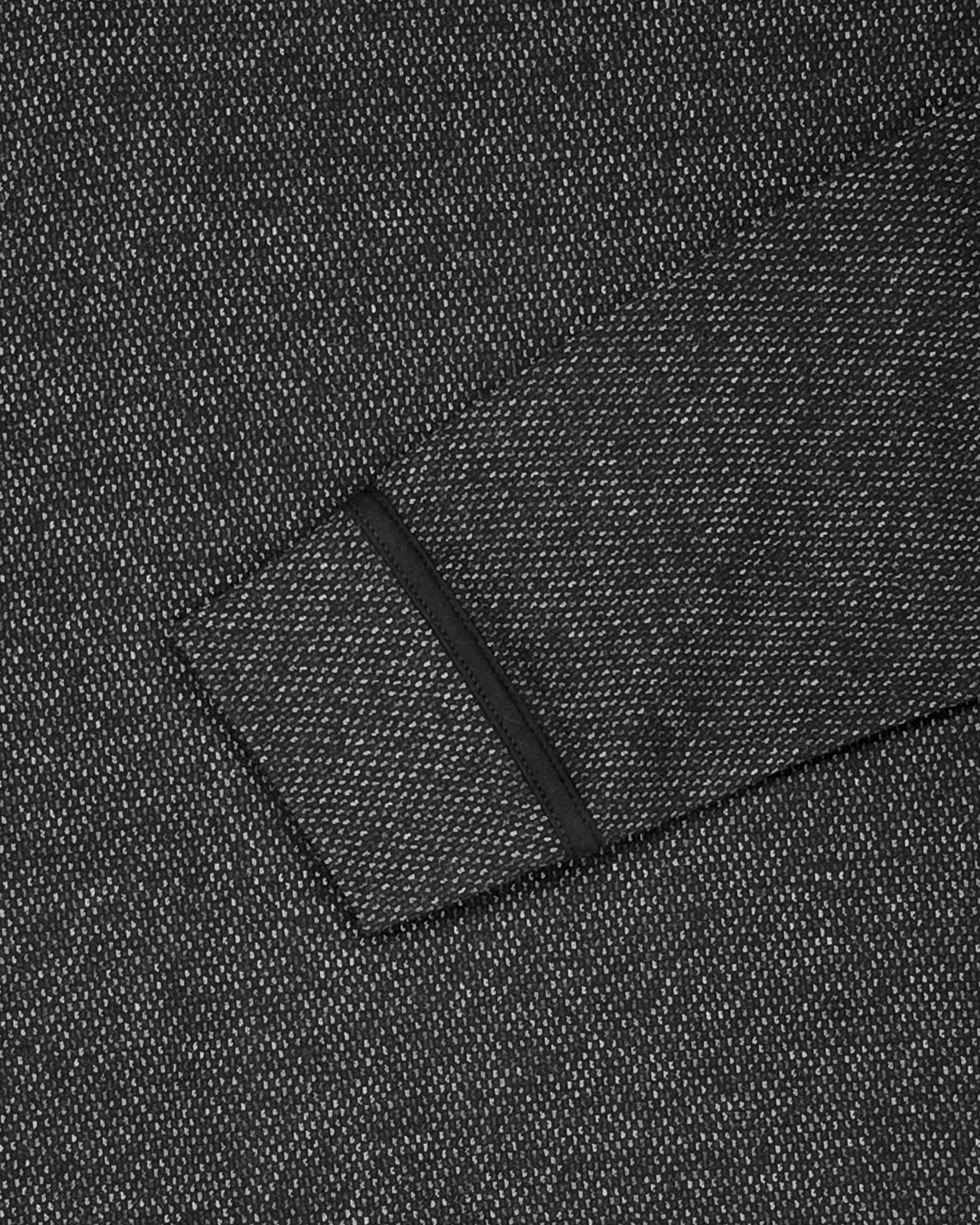 Textured Full Zip Knit Jacket in Black