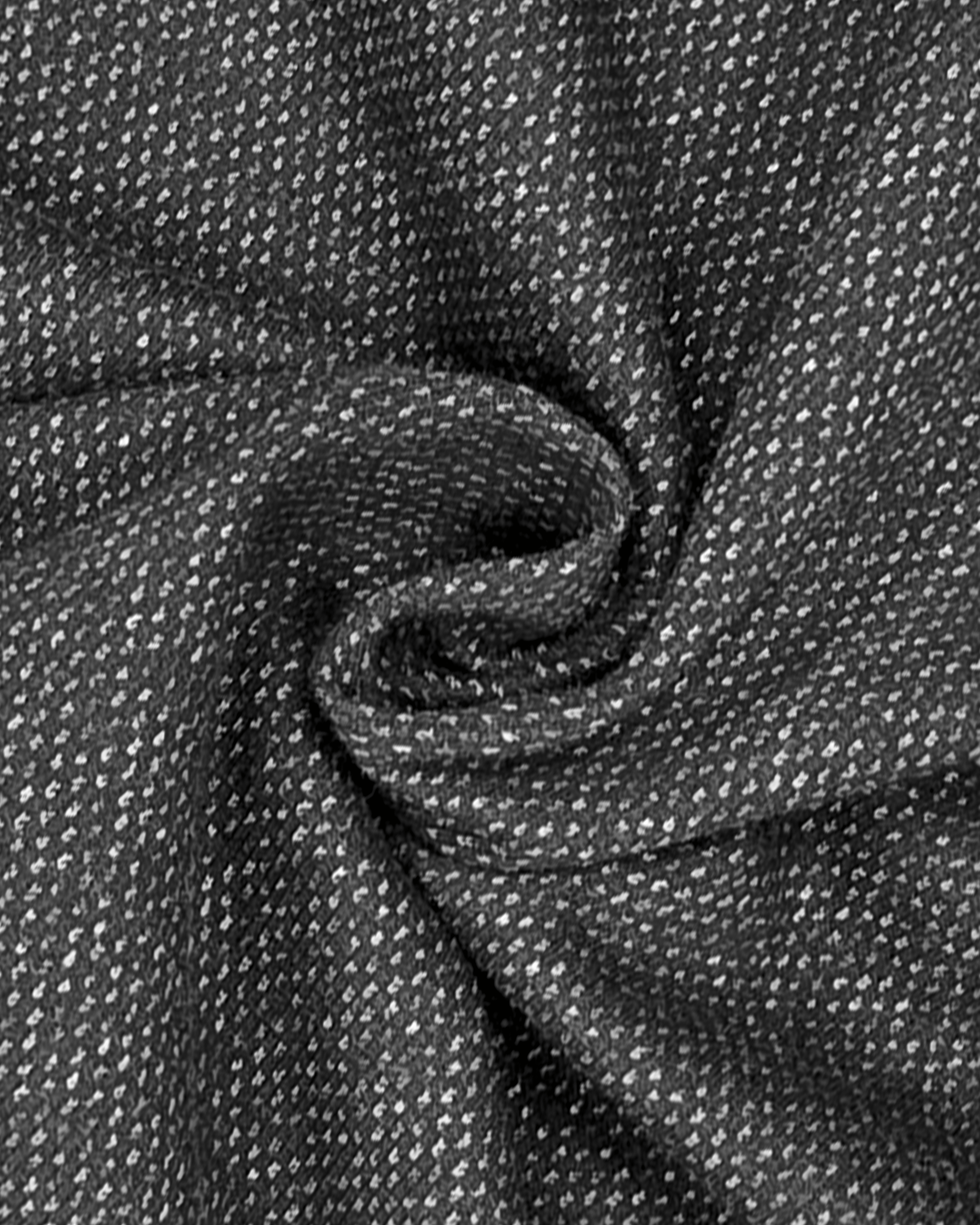Textured Full Zip Knit Jacket in Black