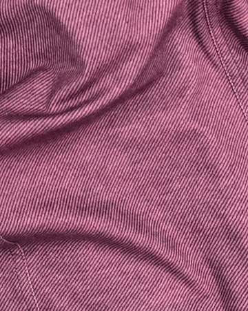 Jersey Stretch Slim Fit Casual Shirt in Horizontal Berry Stripe