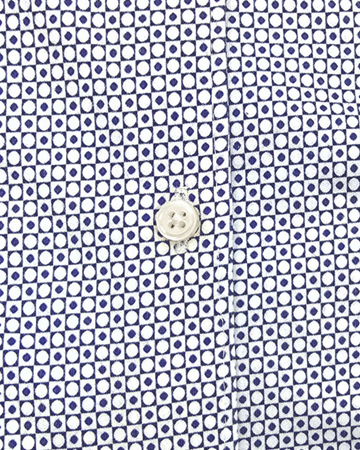 Short Sleeve Jersey Stretch Shirt in Circle Tiles