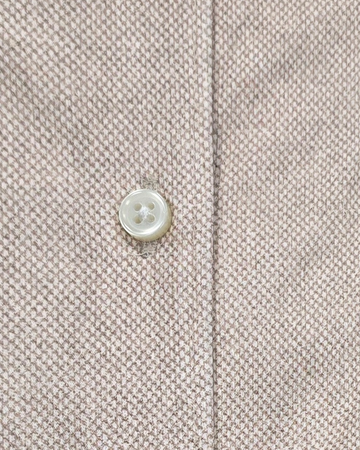 Short Sleeve Jersey Stretch Shirt in Oxford Beige