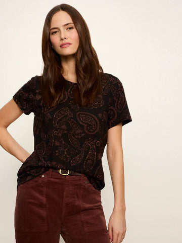 The Perfect Tee in Cocoa Paisley