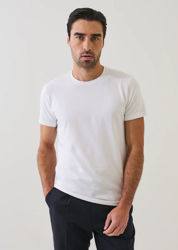 Iconic Pima Cotton Stretch T-Shirt in White