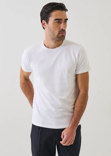 Iconic Pima Cotton Stretch T-Shirt in White